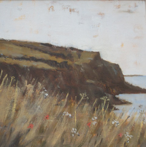 Boulby Cliffs, Staithes, oil, 24x24 cm SOLD.