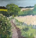 Country Lane in High Summer, oil, 24x24 cm.