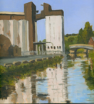 Sugden's Flour Mill Brighouse Aug 2015 - oil - 24x24 cm.